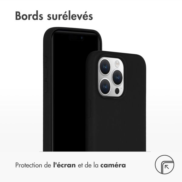 Accezz Coque Liquid Silicone Apple iPhone 15 Pro Max - Noir
