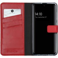 Selencia Étui portefeuille en cuir véritable Samsung Galaxy A51 - Rouge