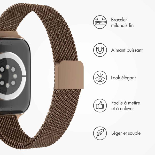 imoshion Bracelet slim Milanese Apple Watch | 38/40/41/42 mm - Marron