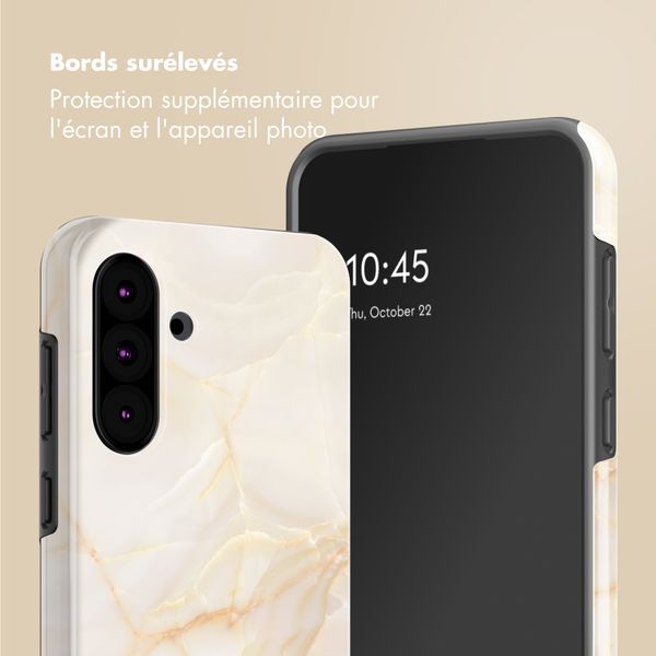 Selencia Coque arrière Vivid Samsung Galaxy A36 / A56 - Golden Beige Marble