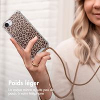 imoshion Coque Design avec cordon Apple iPhone 17e / 16e - Leopard Mood