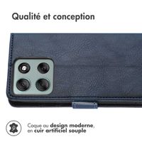 imoshion Étui de télephone portefeuille de luxe Motorola Moto G86 Power - Bleu foncé