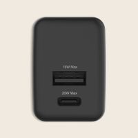 imoshion Wall Charger - Chargeur - Connexion USB-C et USB - Power Delivery - 20 Watt - Noir