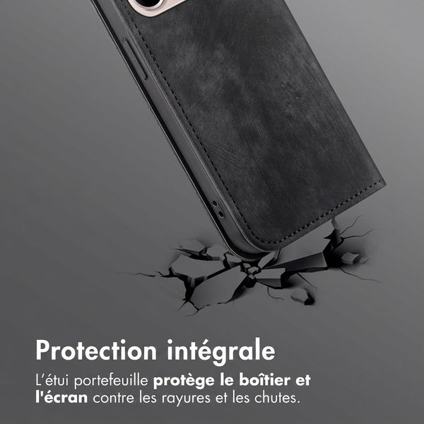 imoshion Étui de téléphone portefeuille Slim Honor 600 Lite - Noir
