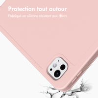 Accezz Coque tablette portefeuille Smart Silicone Apple iPad Pro 11 (2025) M5 / (2024) M4 - Rose