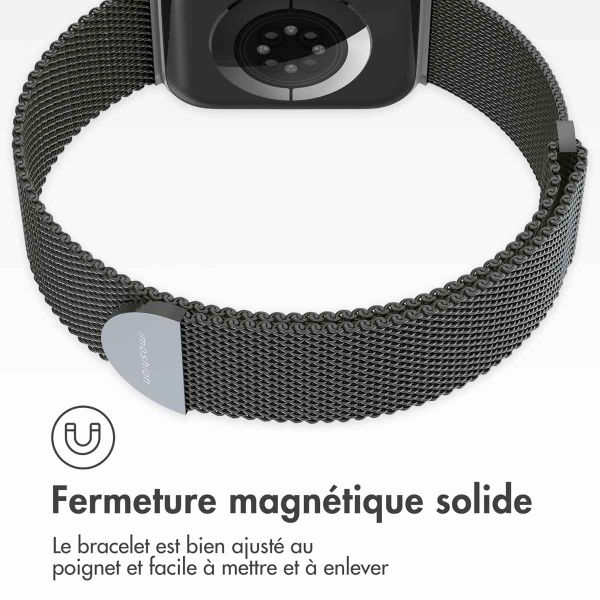 imoshion Bracelet magnétique milanais Apple Watch | 38/40/41/42 mm - Taille S - Space Grey