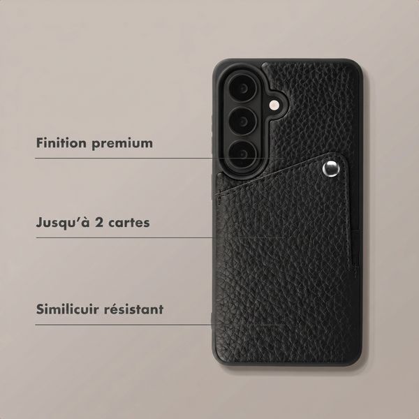 Selencia Coque Riva avec porte-cartes Samsung Galaxy S26 - Noir