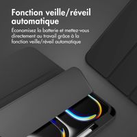 Accezz Coque tablette portefeuille Smart Silicone Apple iPad Pro 11 (2025) M5 / (2024) M4 - Noir