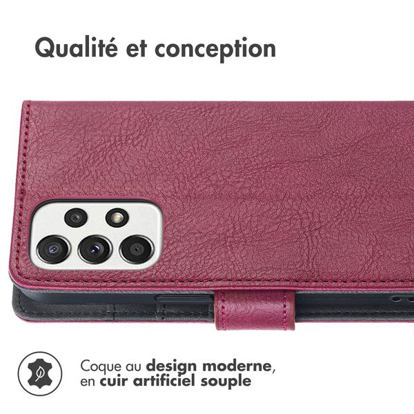 imoshion Étui de télephone portefeuille de luxe Samsung Galaxy A52(s) (5G/4G) - Bordeaux