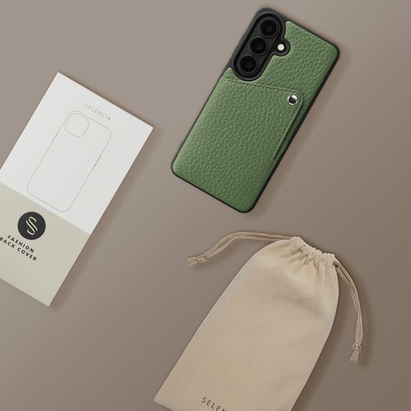 Selencia Coque Riva avec porte-cartes Samsung Galaxy S26 - Sage Green