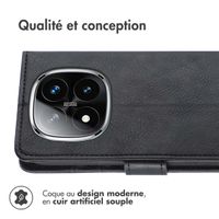 imoshion Étui de télephone portefeuille de luxe Xiaomi Redmi Note 14 Pro (4G) - Noir