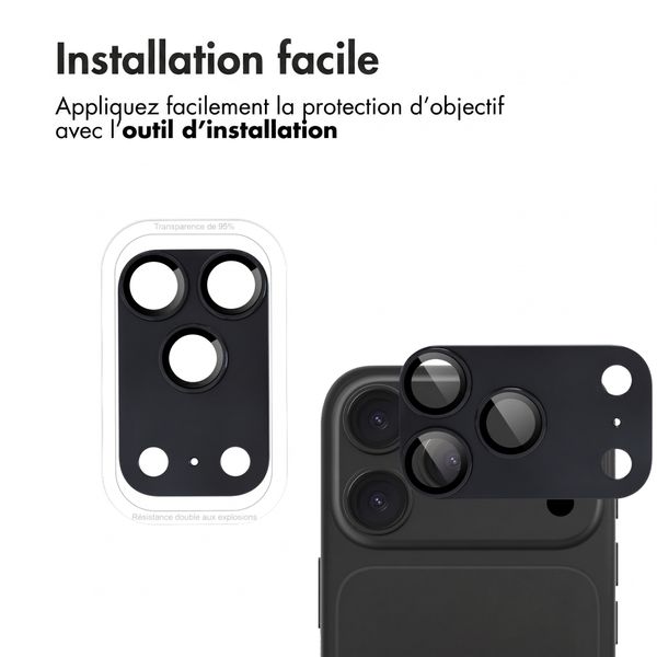 imoshion Protection Caméra en verre trempé 2 Pack pour l'Apple iPhone 18 Pro - Noir