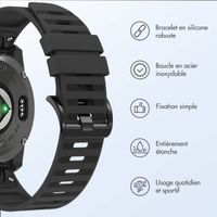 imoshion Bracelet QuickFit® Stripe en silicone  - Connexion Garmin 22 mm - Noir