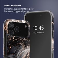 Selencia Coque arrière Vivid avec MagSafe Apple iPhone 17 Pro - Chic Marble Black