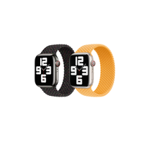 Apple 2 Pack Bracelet Solo tressé Apple Watch | 38/40/41/42 mm - Taille 7 - Black Unity/ Maize