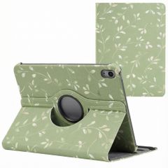 imoshion Coque tablette Design rotatif à 360° Apple iPad 11 (2025) 11 pouces A16 / iPad 10 (2022) 10.9 pouces - Green Flowers