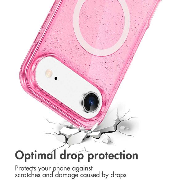 imoshion Coque Pailletée avec MagSafe Apple iPhone Air - Rose