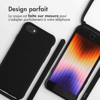 imoshion Coque en silicone avec cordon Apple iPhone SE (2022 / 2020) / 8 / 7 - Noir