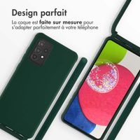 imoshion Coque en silicone avec cordon Samsung Galaxy A52(s) (5G/4G) - Vert foncé