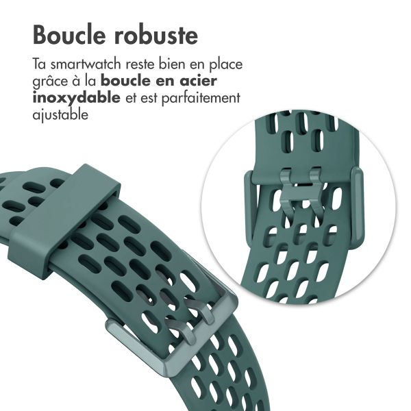 imoshion Bracelet sport en silicone avec boucle Fitbit Charge 5 / 6 - Vert