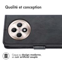 imoshion Étui de télephone portefeuille de luxe Oppo Reno 12F 5G - Noir