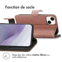imoshion Étui de télephone portefeuille de luxe Apple iPhone 14 / 13 - Marron