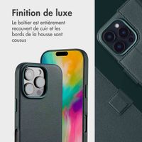 Accezz Étui de télephone portefeuille en cuir 2-en-1 avec MagSafe Apple iPhone 16 Pro Max - Cedar Green