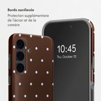Selencia Coque arrière Vivid avec MagSafe Samsung Galaxy S24 - Happy Dots Chocolate