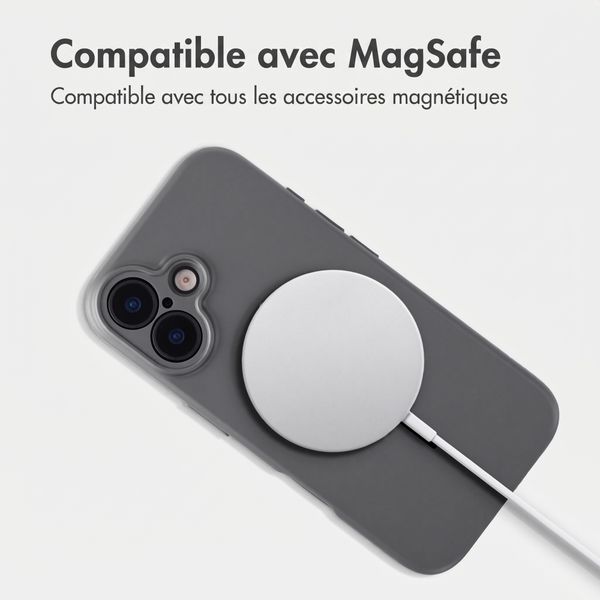 Accezz Coque Grip avec MagSafe Apple iPhone 16 - Gris