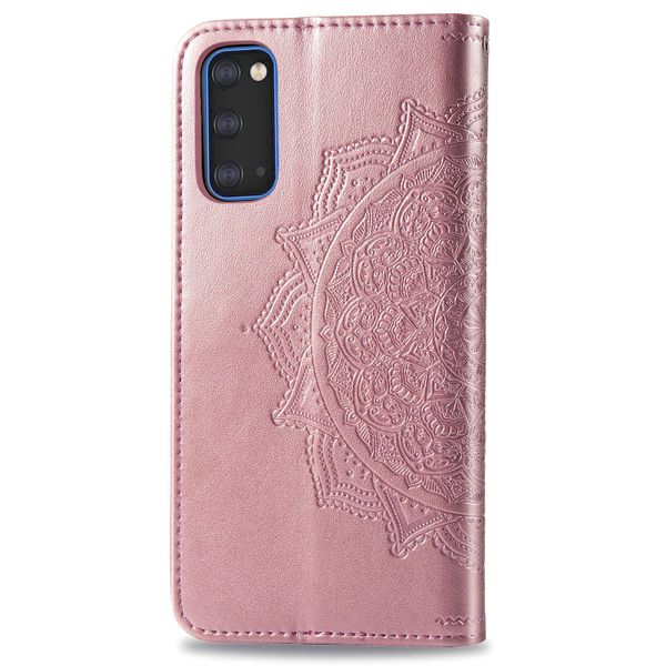 Etui de télephone portefeuille Mandala Samsung Galaxy S20 - Rose clair