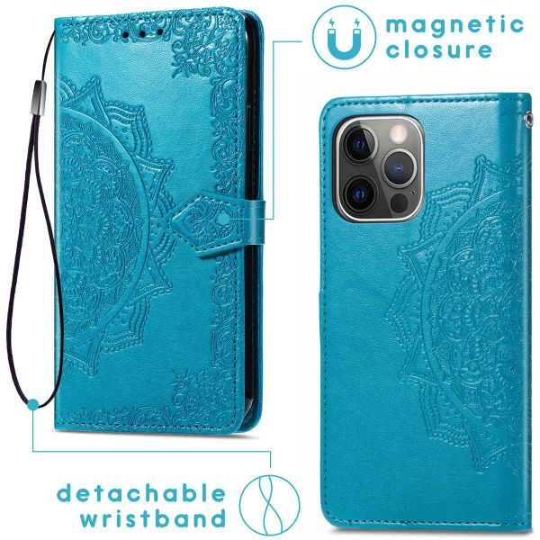 imoshion Etui de télephone Mandala Apple iPhone 13 Pro - Turquoise