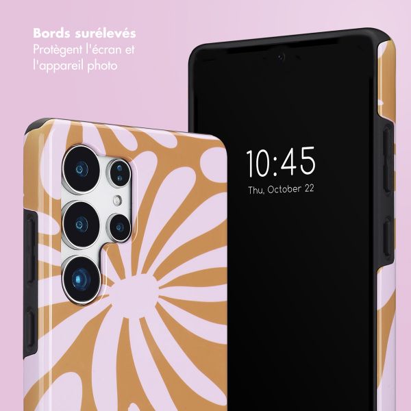 Selencia Coque arrière Vivid Samsung Galaxy S25 Ultra - Modern Bloom Pink
