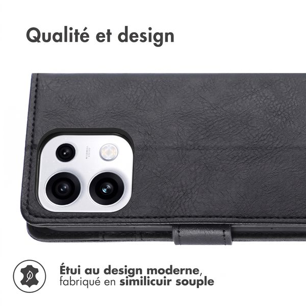 imoshion Étui de télephone portefeuille de luxe Oppo Reno 16 F - Noir