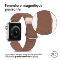 imoshion Bracelet en cuir magnétique Apple Watch | 38/40/41/42 mm - Marron