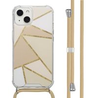 imoshion Coque Design avec cordon Apple iPhone 13 - Beige Graphic