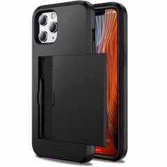 imoshion Coque arrière avec porte-cartes Apple iPhone 12 (Pro) - Noir