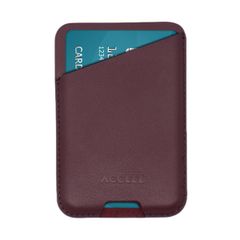 Accezz Porte-cartes en cuir - Compatible avec MagSafe et Qi2 - Heath Purple