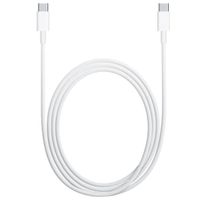 Apple Adaptateur secteur USB-C d'origine 20 watts + câble de recharge USB-C vers USB-C d'origine - 2 mètres - Blanc
