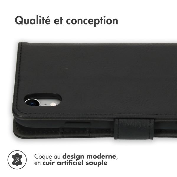 imoshion Étui de télephone portefeuille de luxe Apple iPhone Xr - Noir