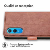 imoshion Étui de télephone portefeuille de luxe OnePlus Nord CE 4 Lite 5G - Marron