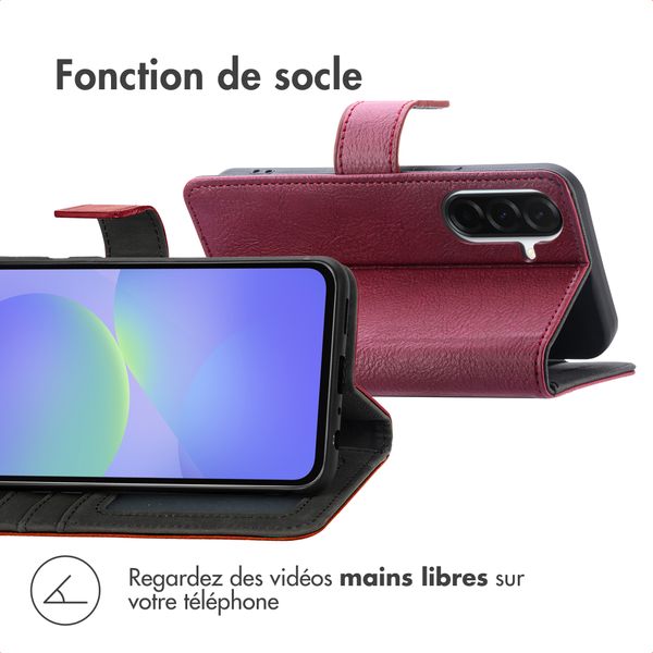 imoshion Étui de télephone portefeuille de luxe Samsung Galaxy A57 (5G) - Bordeaux