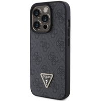 Guess Coque 4G Logo Triangle Strass Apple iPhone 15 Pro - Noir