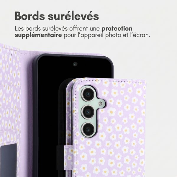 imoshion Étui de télephone portefeuille Design Samsung Galaxy S25 - White Daisy