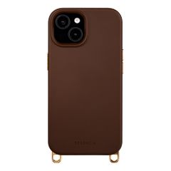 Selencia Coque arrière Rivièra avec MagSafe avec crochets amovibles Apple iPhone 14 / 13 - Choco Brown