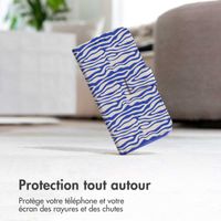 imoshion Étui de télephone portefeuille Design Apple iPhone Xr - White Blue Stripes