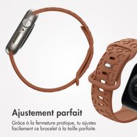 imoshion Bracelet en silicone imprimé léopard Apple Watch | 38/40/41/42 mm - Marron
