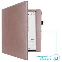 imoshion Étui de liseuse portefeuille en cuir végan Kobo Elipsa 2E - Rose Doré