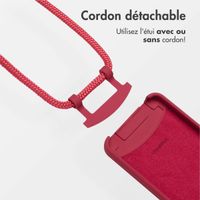imoshion Coque arrière Color avec cordon amovible et MagSafe Samsung Galaxy S25 / S24 - Red Raspberry