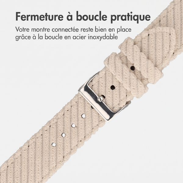 imoshion Bracelet en velours côtelé Apple Watch | 38/40/41/42 mm - Beige