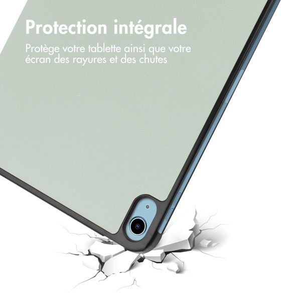 imoshion Coque tablette Trifold Apple iPad 11 (2025) 11 pouces A16 / iPad 10 (2022) 10.9 pouces - Vert clair